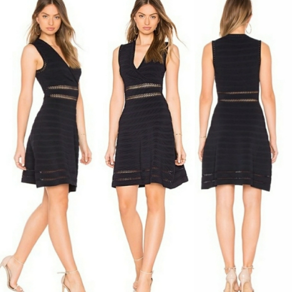 Cupcakes & Cashmere | S & M Navy dress open waist